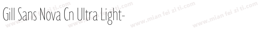 Gill Sans Nova Cn Ultra Light字体转换